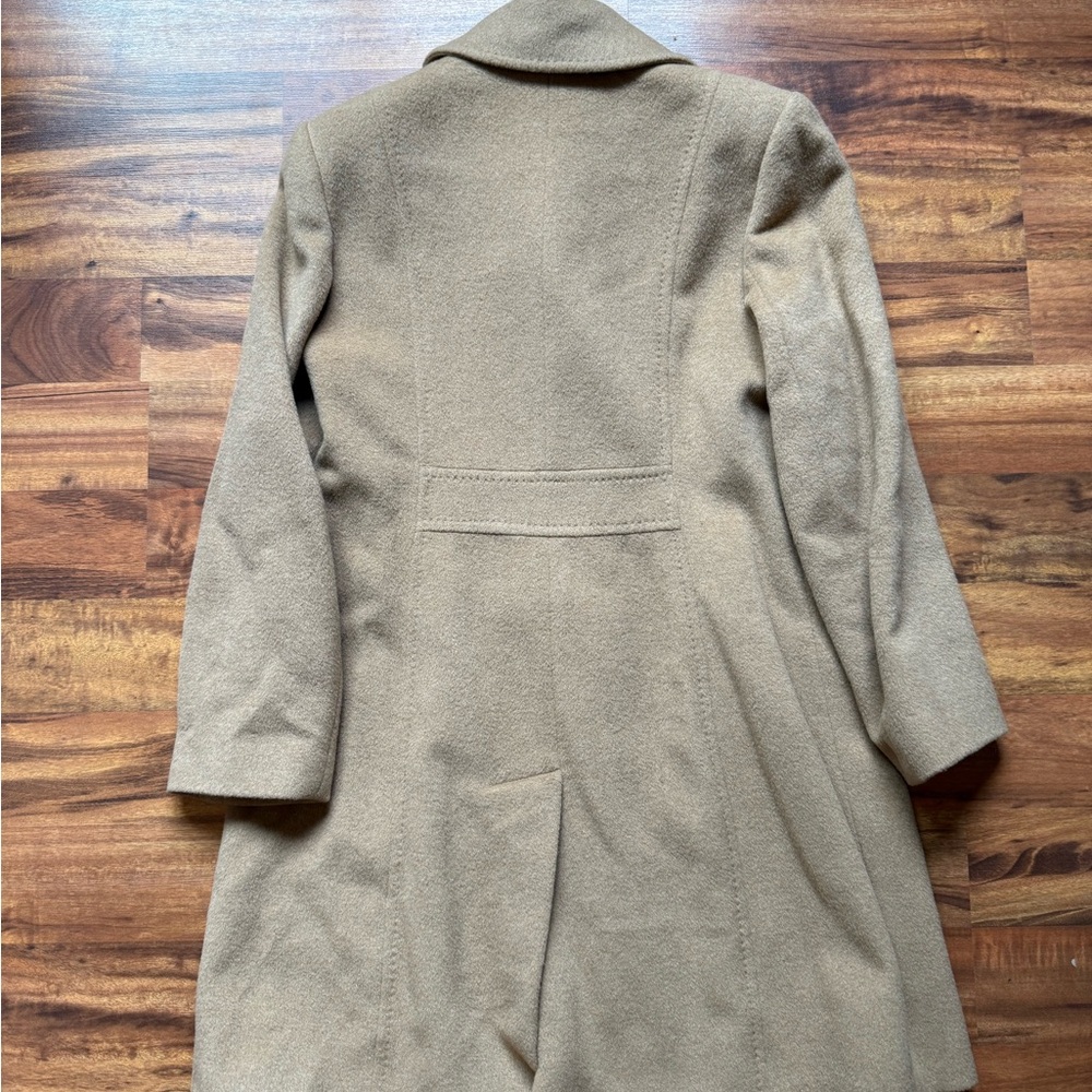 Larry Levine Tan Camel Hair Trench Coat - Picture 3 of 3